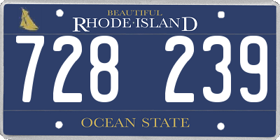 RI license plate 728239