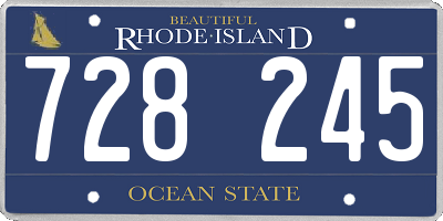 RI license plate 728245