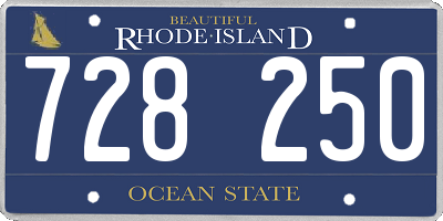 RI license plate 728250