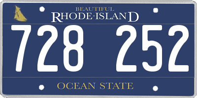 RI license plate 728252