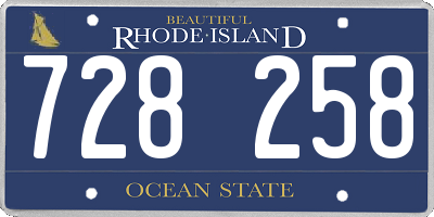 RI license plate 728258