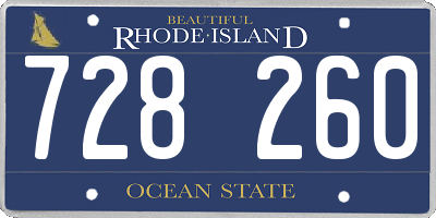 RI license plate 728260