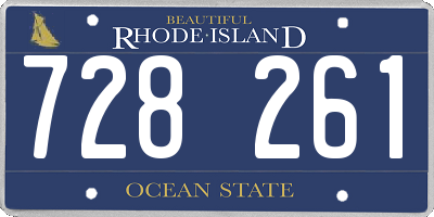 RI license plate 728261