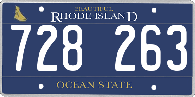 RI license plate 728263