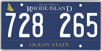 RI license plate 728265