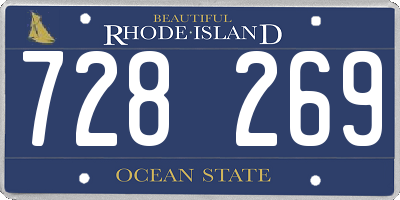 RI license plate 728269