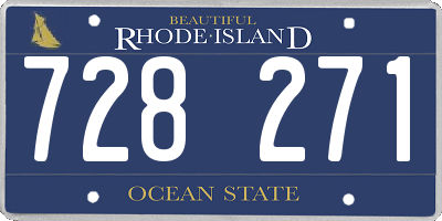 RI license plate 728271