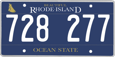 RI license plate 728277