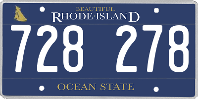 RI license plate 728278