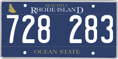 RI license plate 728283