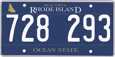 RI license plate 728293