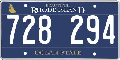 RI license plate 728294