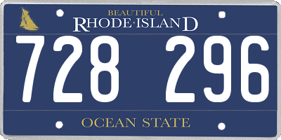 RI license plate 728296