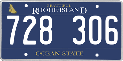 RI license plate 728306