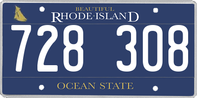 RI license plate 728308
