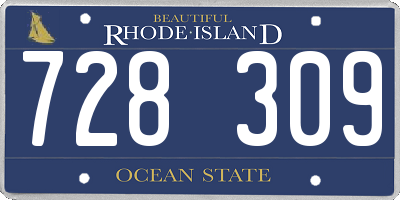 RI license plate 728309
