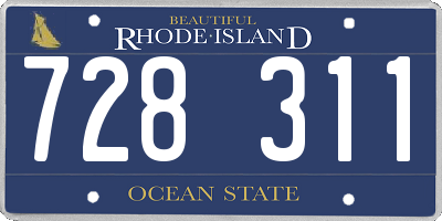 RI license plate 728311