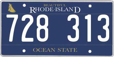 RI license plate 728313