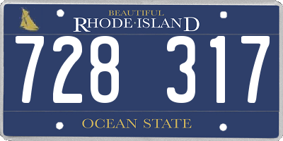 RI license plate 728317