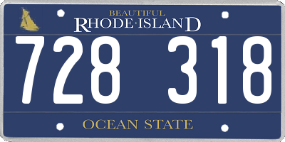 RI license plate 728318