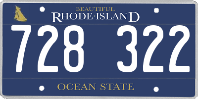 RI license plate 728322