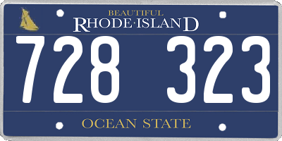 RI license plate 728323