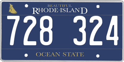RI license plate 728324