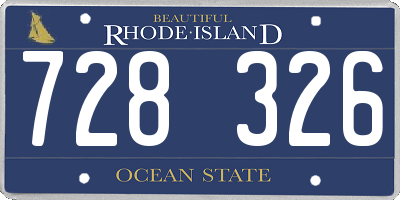 RI license plate 728326