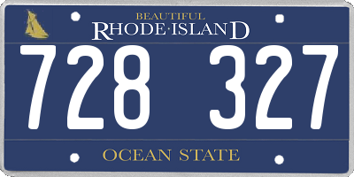 RI license plate 728327