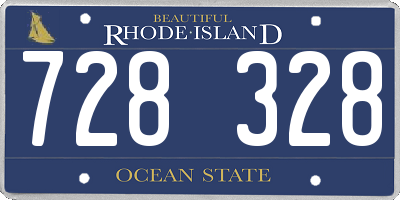 RI license plate 728328