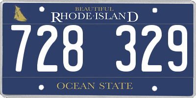 RI license plate 728329