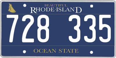RI license plate 728335