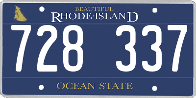 RI license plate 728337