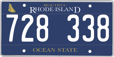 RI license plate 728338
