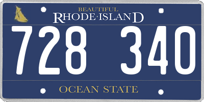 RI license plate 728340