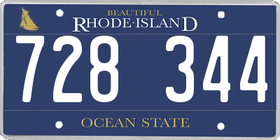 RI license plate 728344