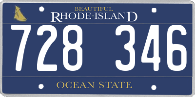 RI license plate 728346