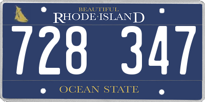 RI license plate 728347