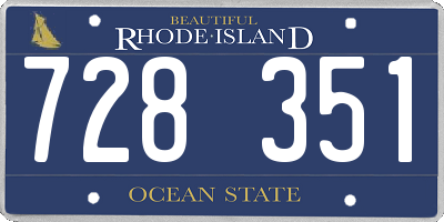 RI license plate 728351