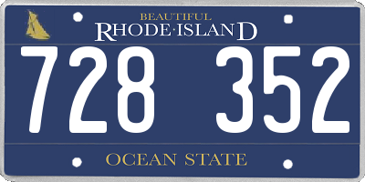 RI license plate 728352