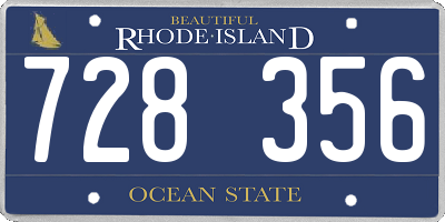 RI license plate 728356