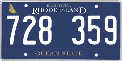 RI license plate 728359