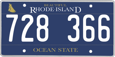 RI license plate 728366
