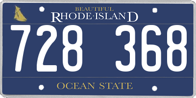 RI license plate 728368