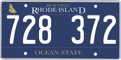 RI license plate 728372