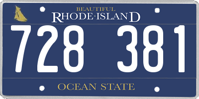 RI license plate 728381