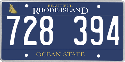 RI license plate 728394