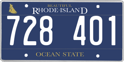 RI license plate 728401