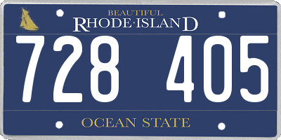 RI license plate 728405