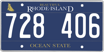 RI license plate 728406